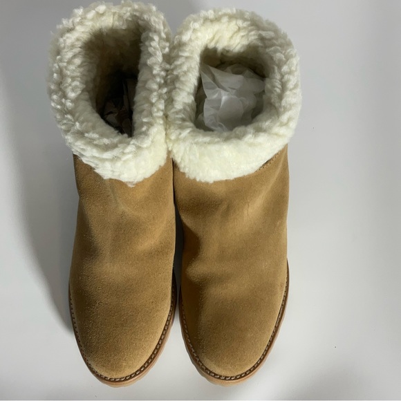 Jack Rogers Women’s Stella Suede Sherpa Oak Color Boot Size 8.0; Made in Mexico - Picture 4 of 16